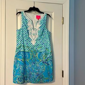 Lilly Pulitzer Dress, size 14 vibrant colors, like new.